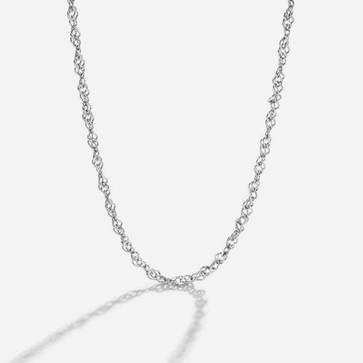 Cadena plateada Mila Twist