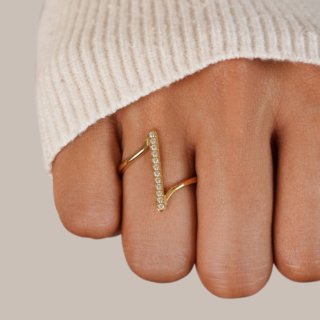 Anillo Mila trenzado dorado