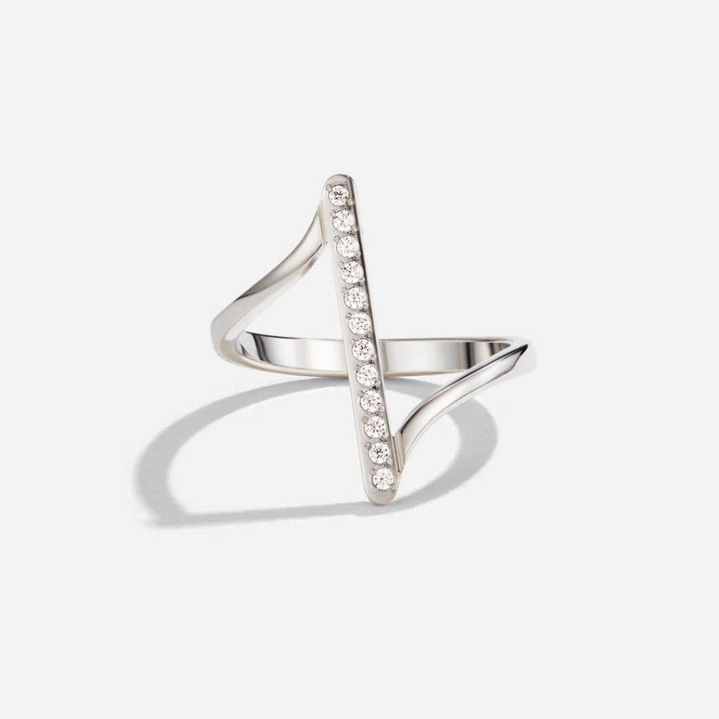 Anillo Mila trenzado plateado