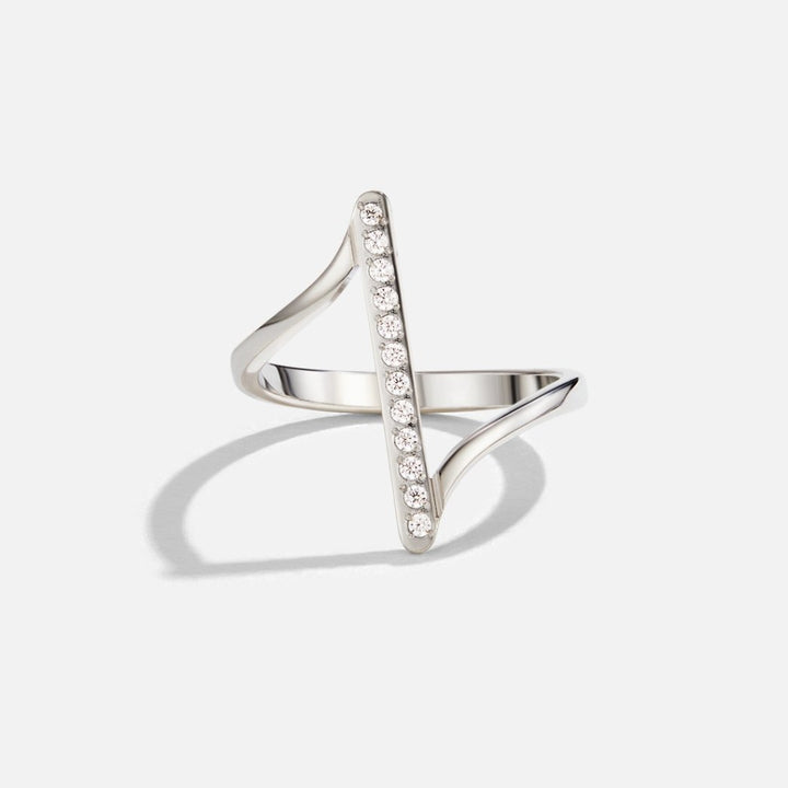 Anillo Mila trenzado plateado