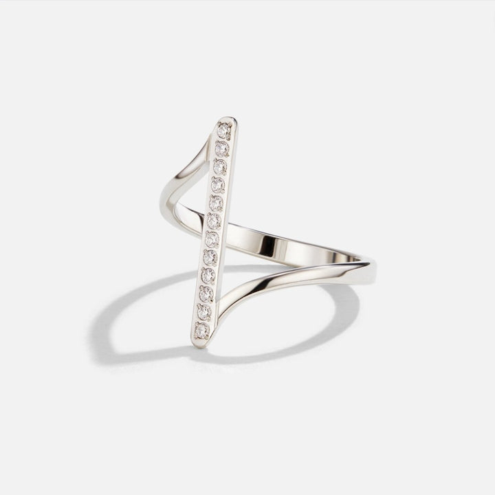 Anillo Mila trenzado plateado