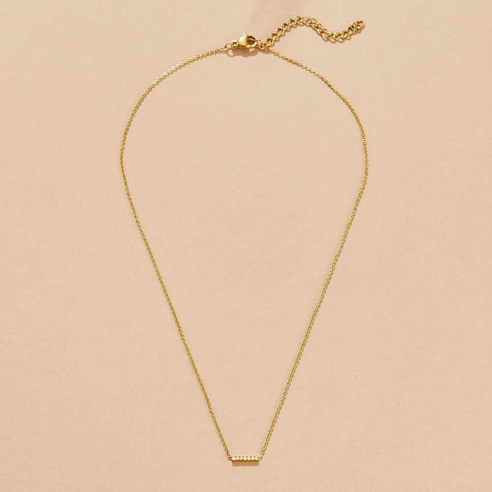 Collar Missy con colgante de barra de cristal
