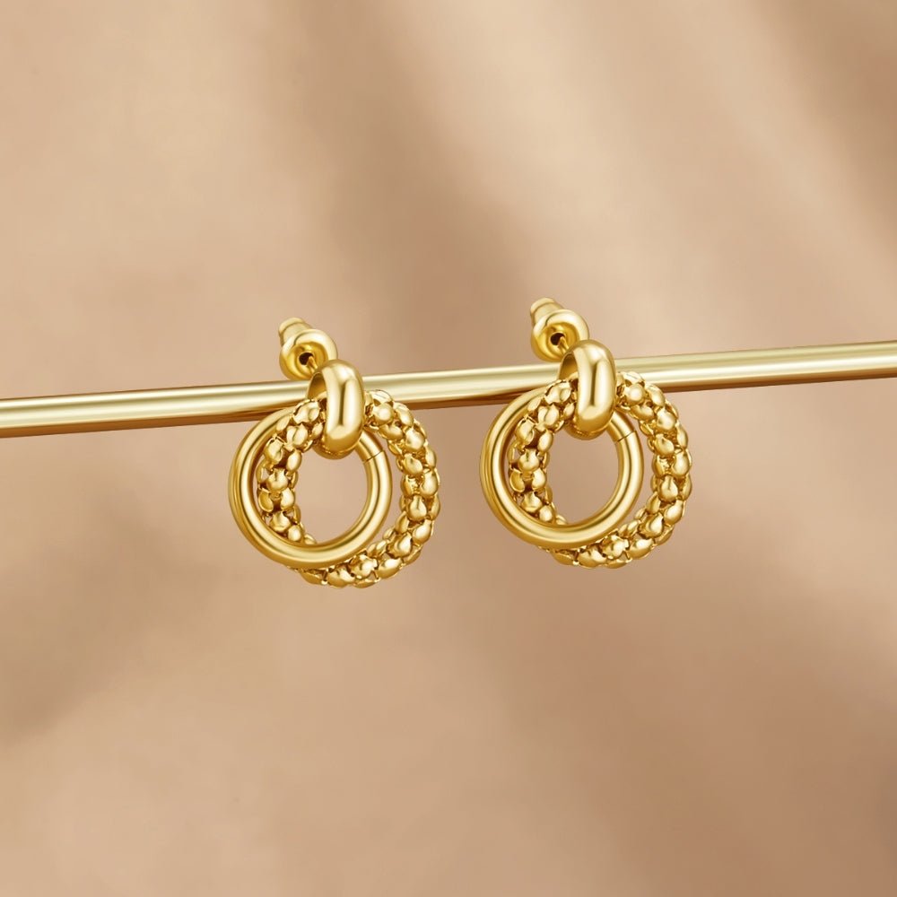 Pendientes de aro trenzados Monica Bead