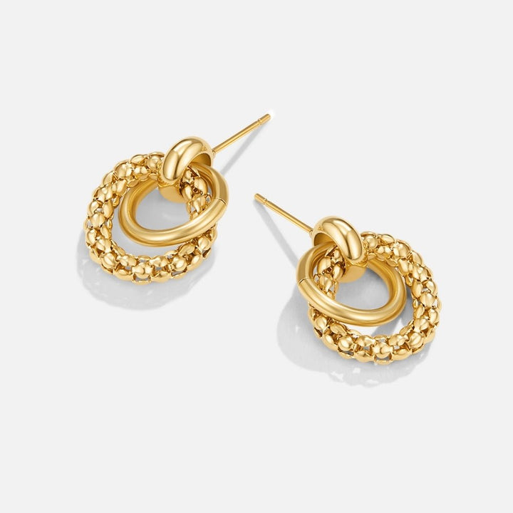 Pendientes de aro trenzados Monica Bead