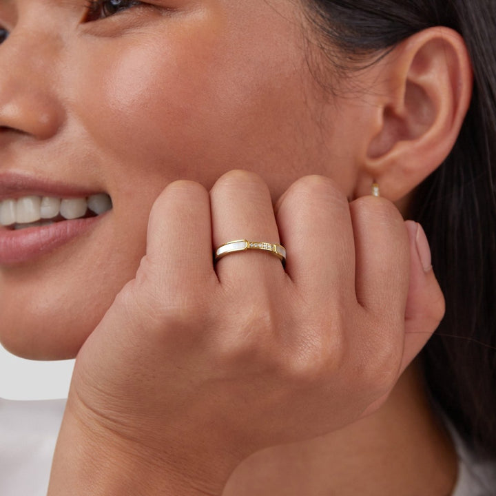 Anillo Mati perla cristal