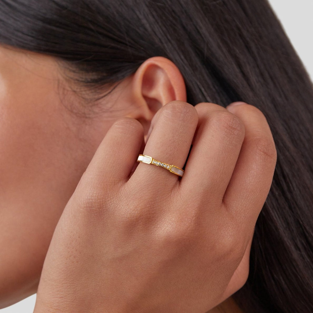 Anillo Mati perla cristal