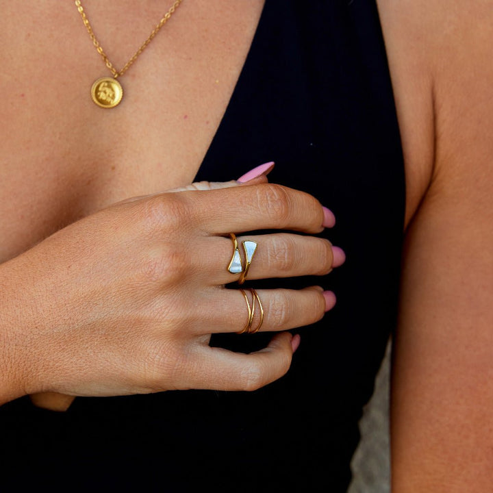 Anillo nácar mate nácar concha