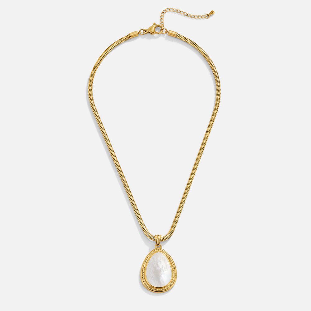 Collar Gota de nácar mate