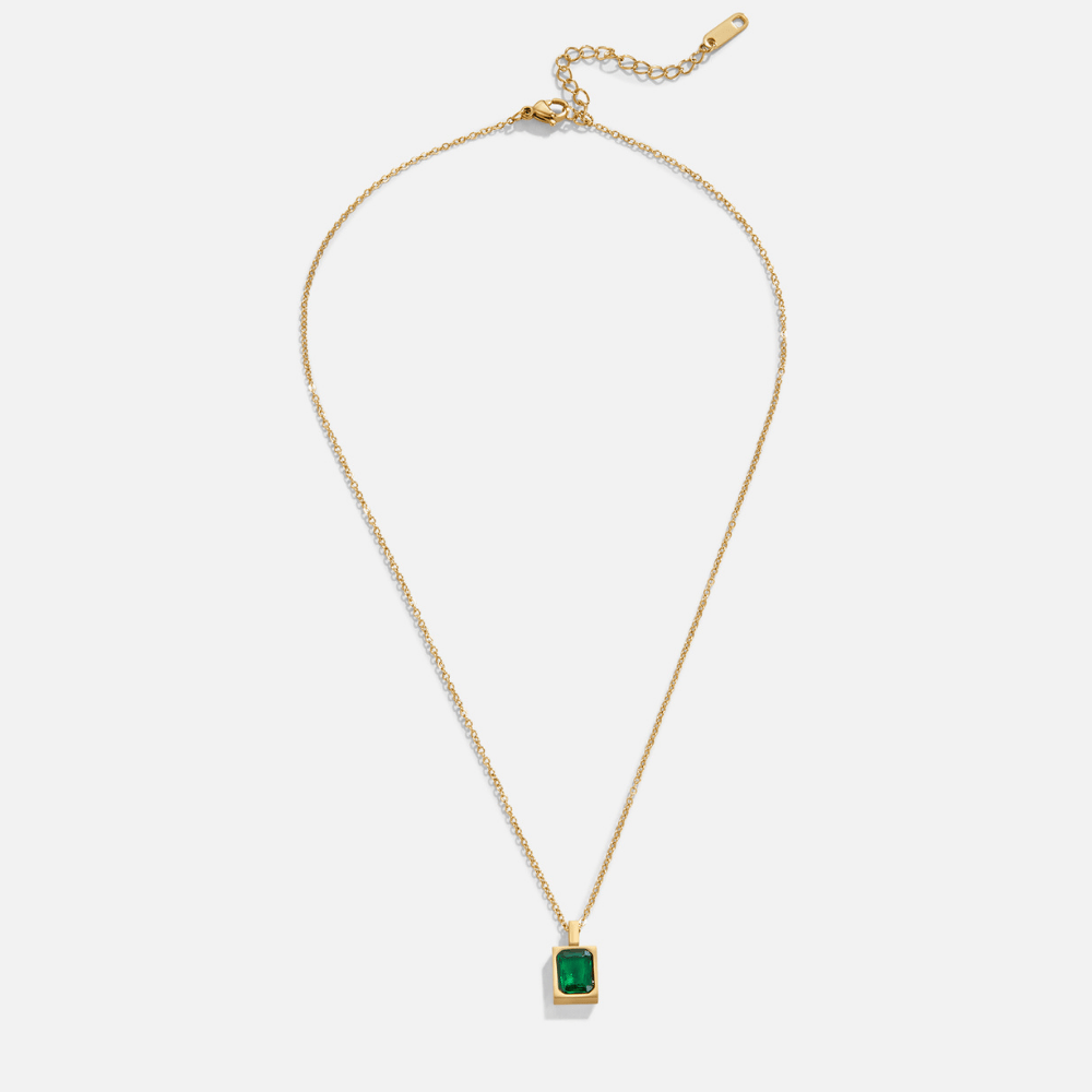 Collar místico verde de cristal