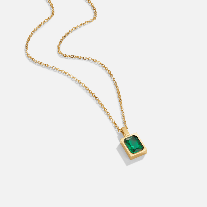 Collar místico verde de cristal