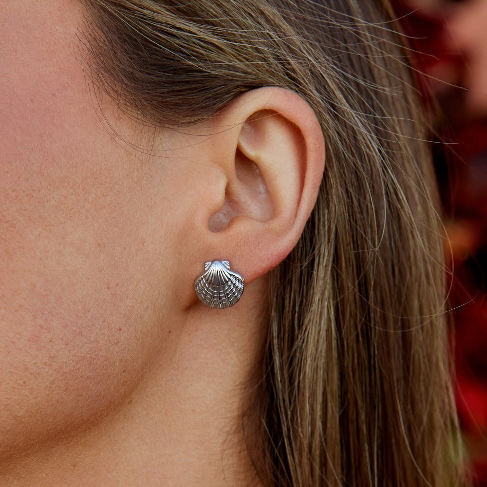 Pendientes plateados Naia Concha & Estrella de mar