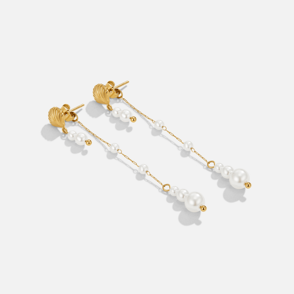 Pendientes perlas Neesa con pompons
