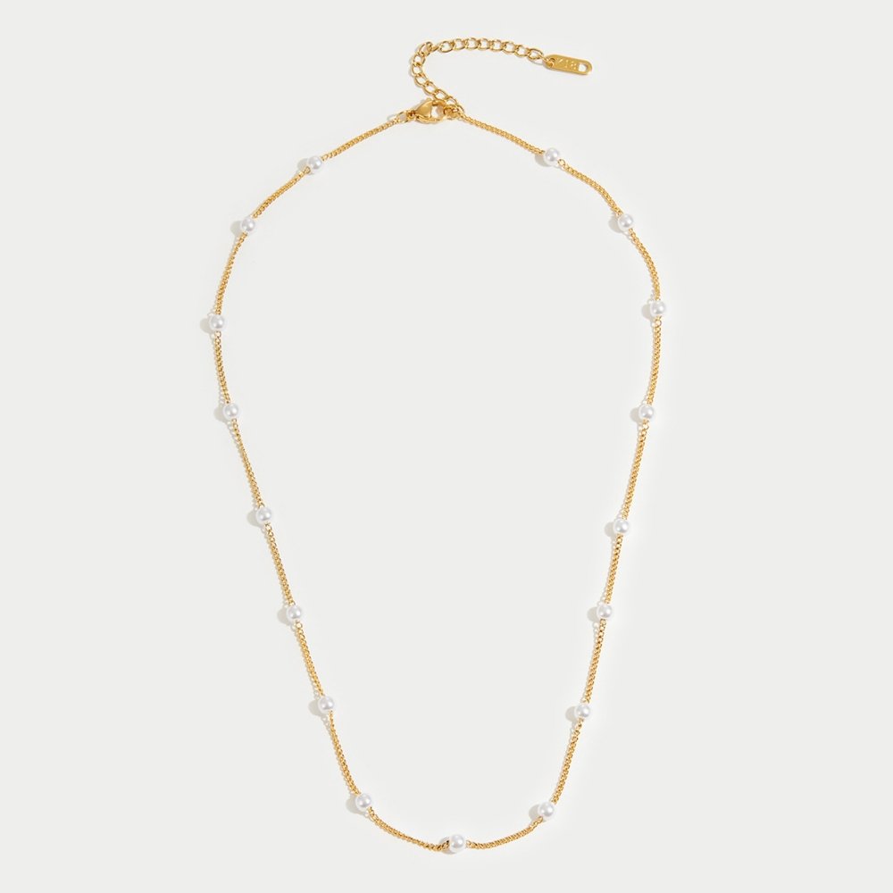Collar Nura Pearl chapado en oro de 18K