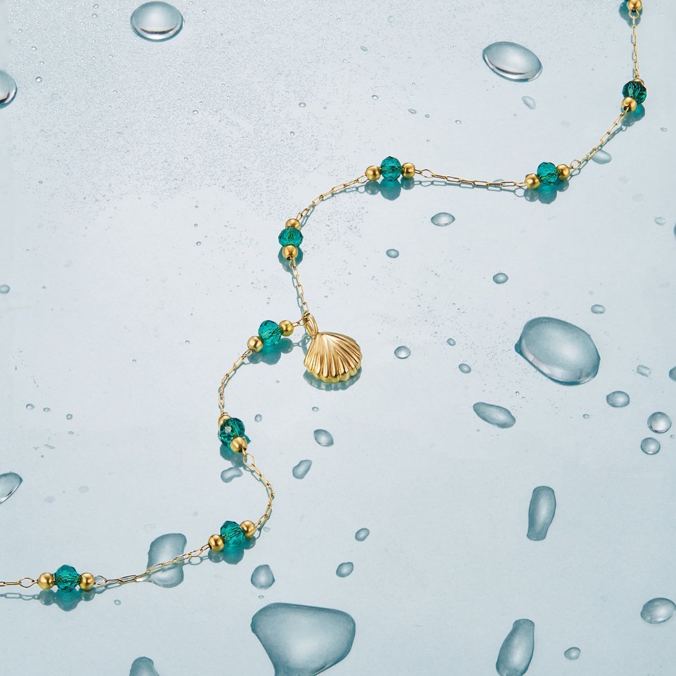 Set de collares con conchas y perlas para amantes del océano