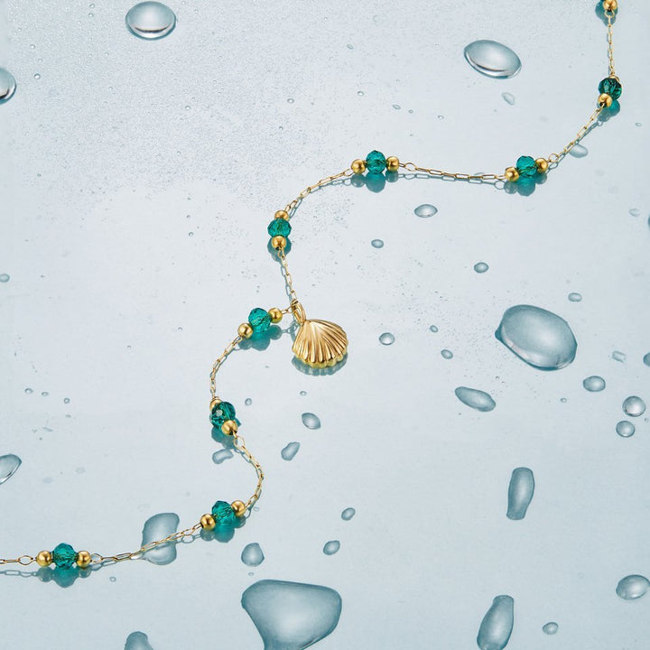 Set de collares con conchas y perlas para amantes del océano