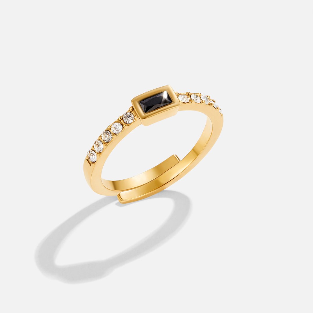Anillo Onyx negro cristal