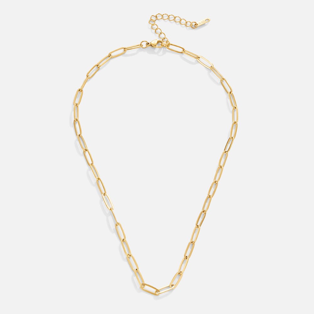 Collar dorado de cadena tipo clip