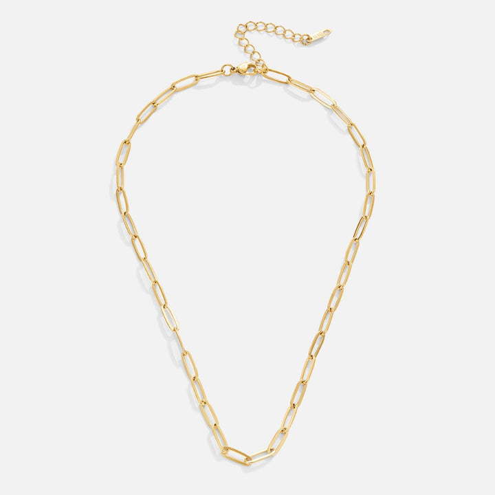 Collar dorado de cadena tipo clip