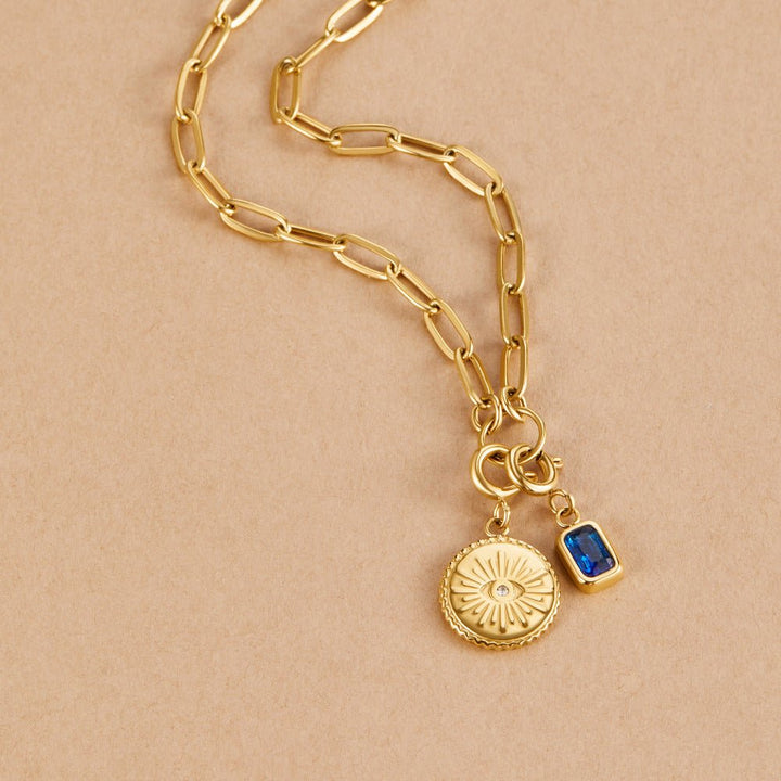Collar Pia con colgante de cadena
