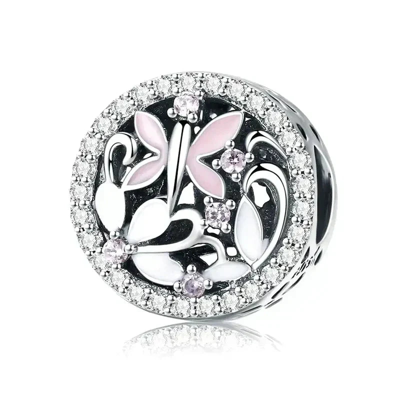 Colgante de mariposa rosa