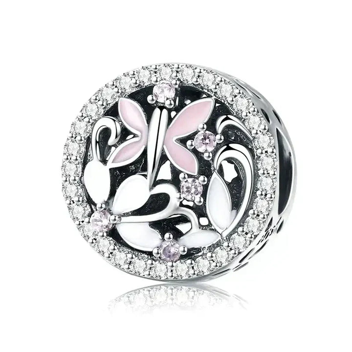 Colgante de mariposa rosa