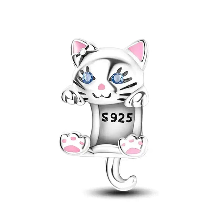 Colgante de gato rosa