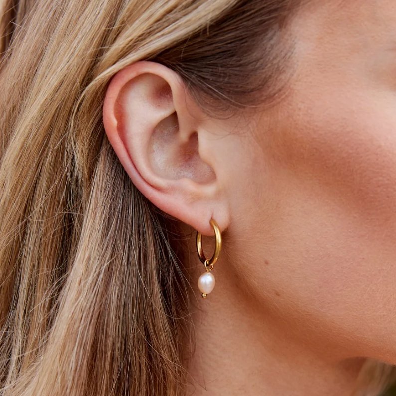 Pendientes Bella rosas de perlas de agua dulce