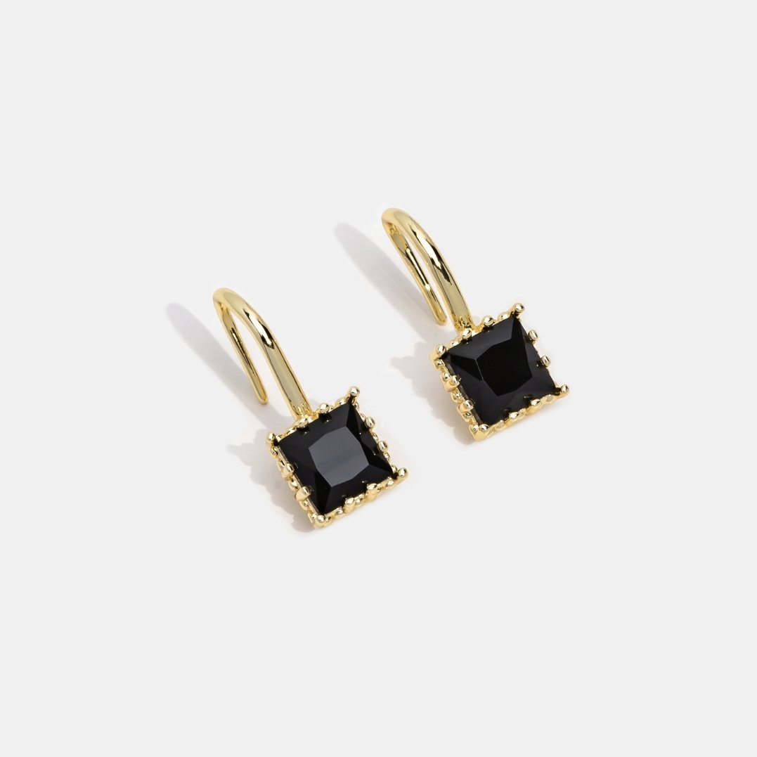Pendientes Piper gota de cristal negro