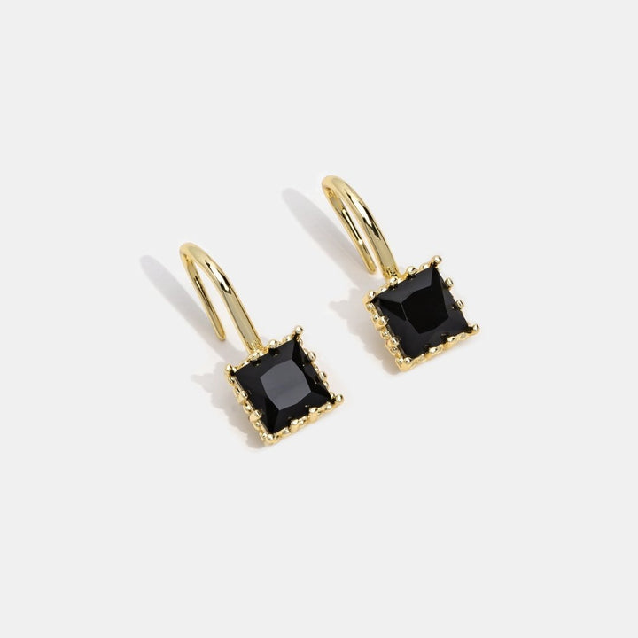 Pendientes Piper gota de cristal negro
