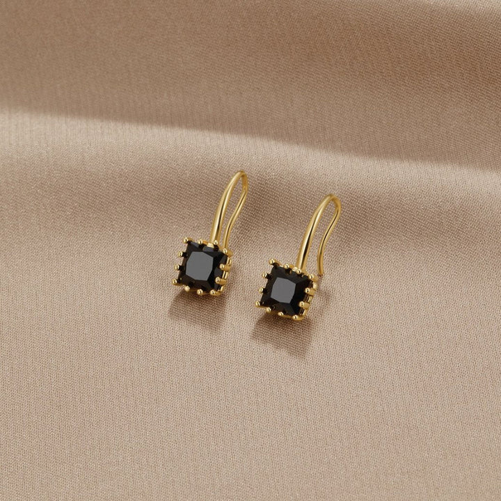 Pendientes Piper gota de cristal negro