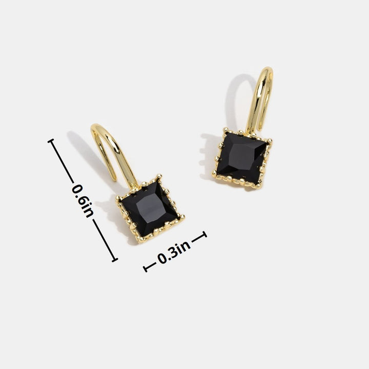 Pendientes Piper gota de cristal negro