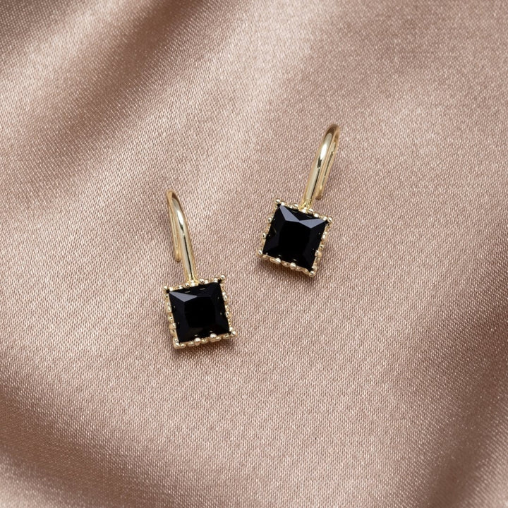 Pendientes Piper gota de cristal negro