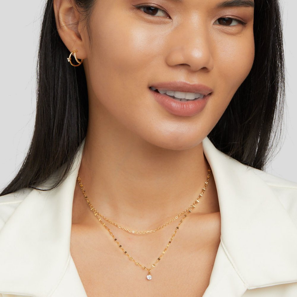 Collar multicapa Piya de cristal