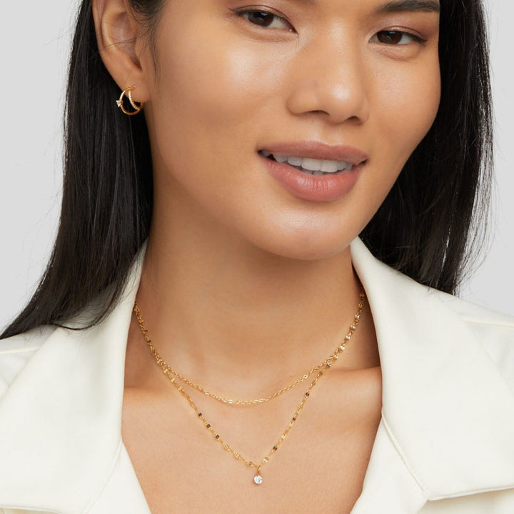 Collar multicapa Piya de cristal