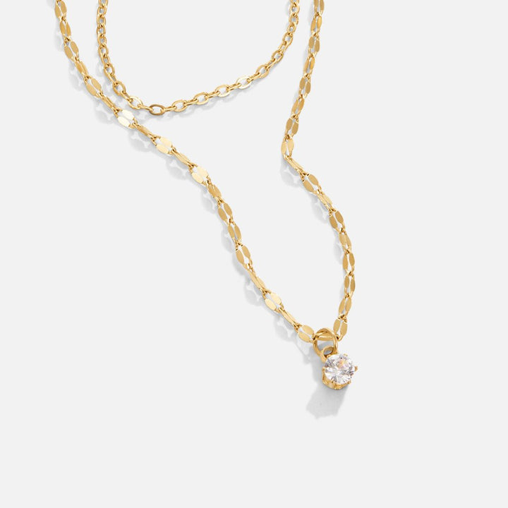 Collar multicapa Piya de cristal