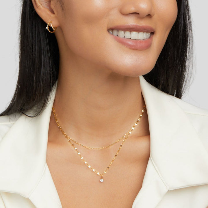Collar multicapa Piya de cristal