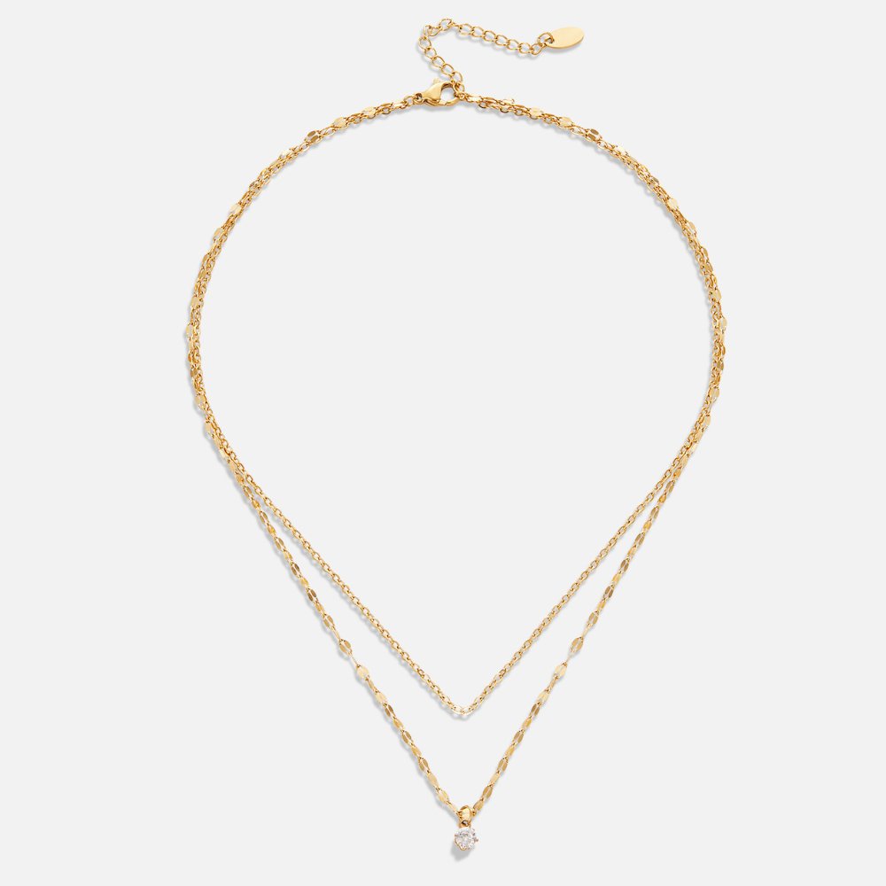 Collar multicapa Piya de cristal