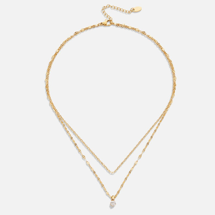 Collar multicapa Piya de cristal