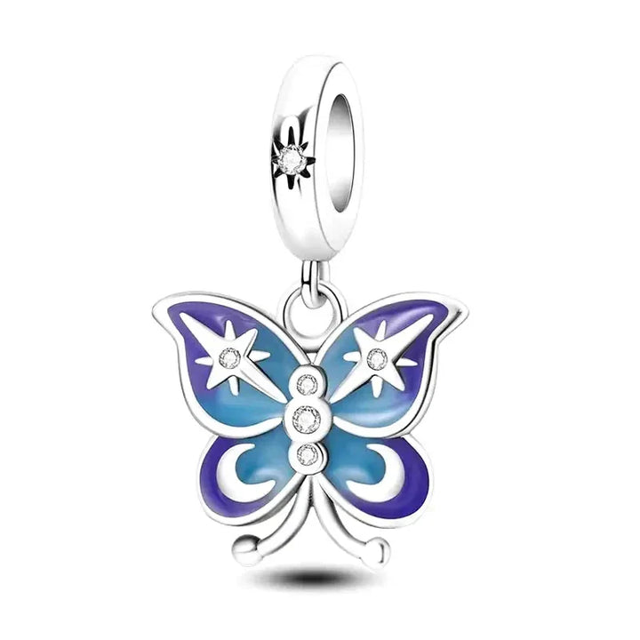 Colgante de mariposa morado