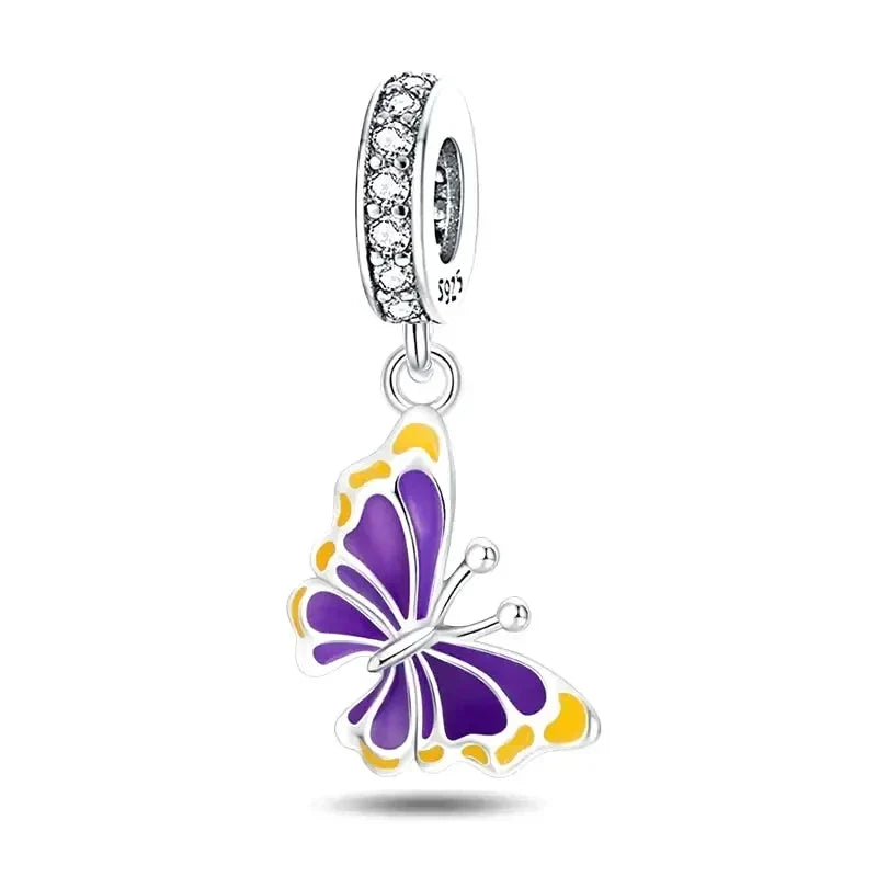 Mariposa Púrpura y Amarilla