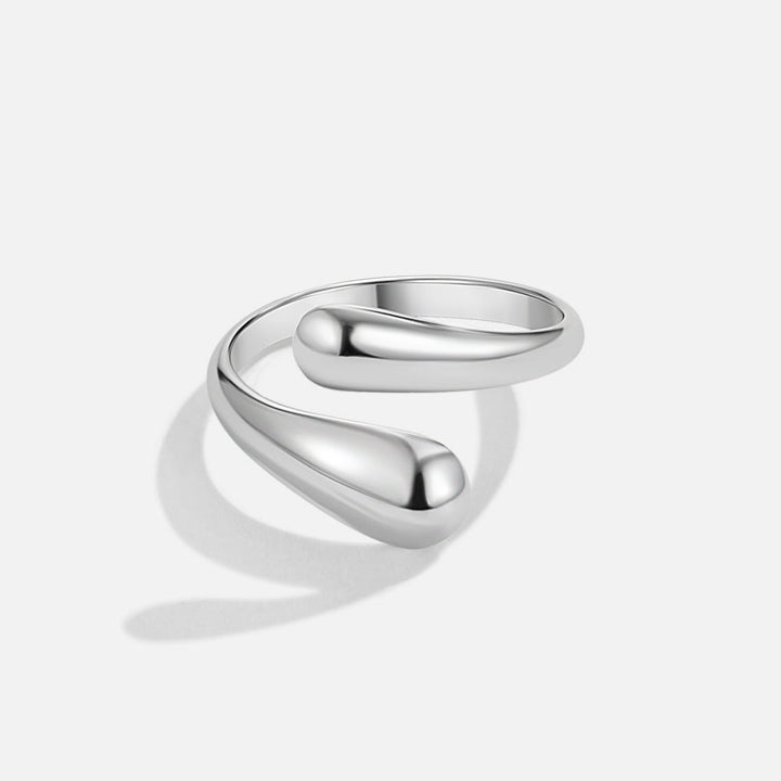 Anillo Raven plateado envolvente