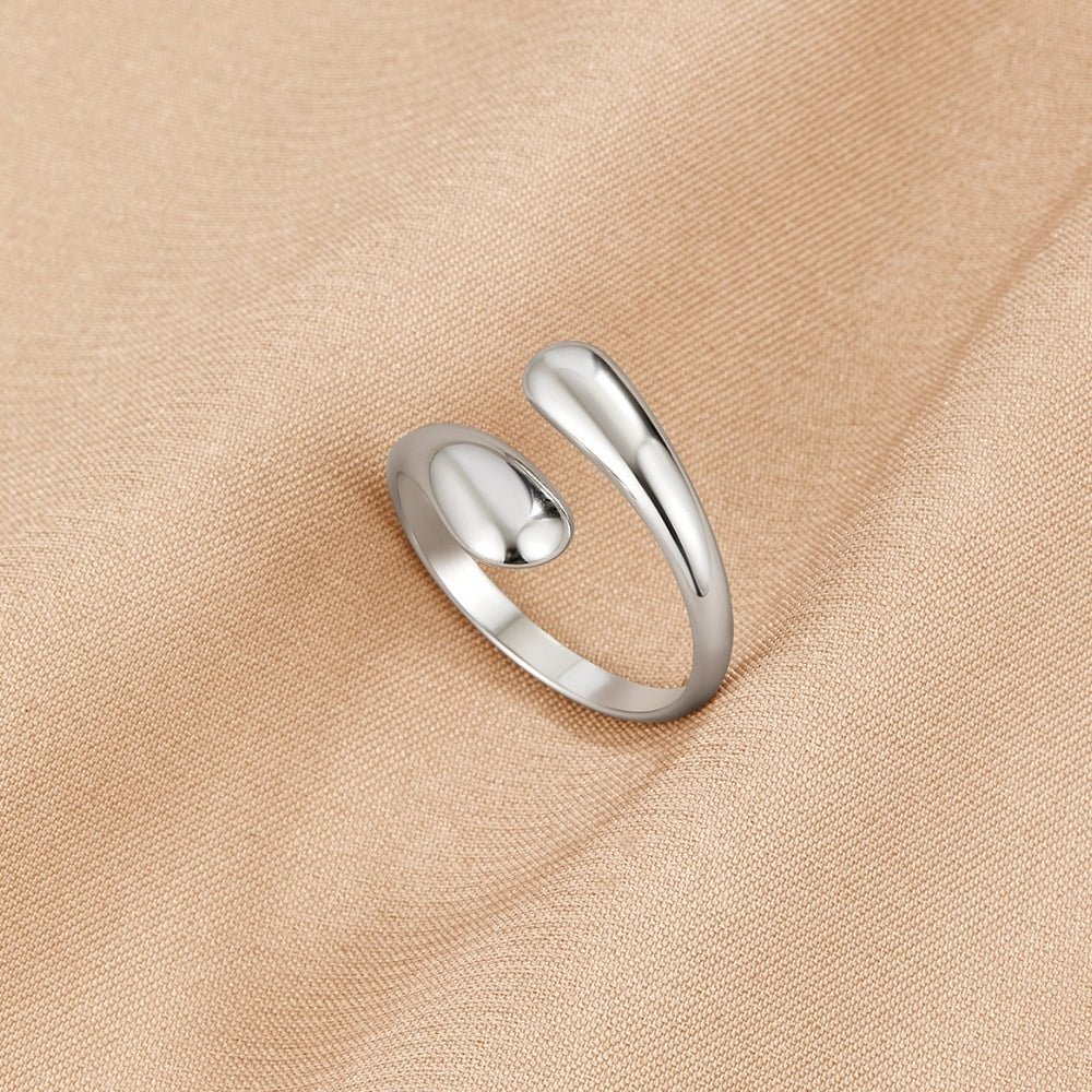 Anillo Raven plateado envolvente