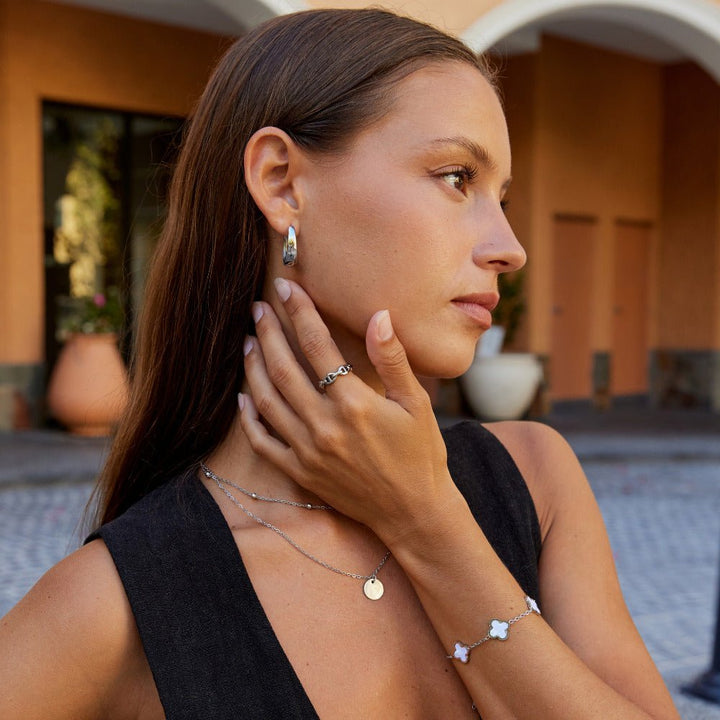 Anillo Raya plateado