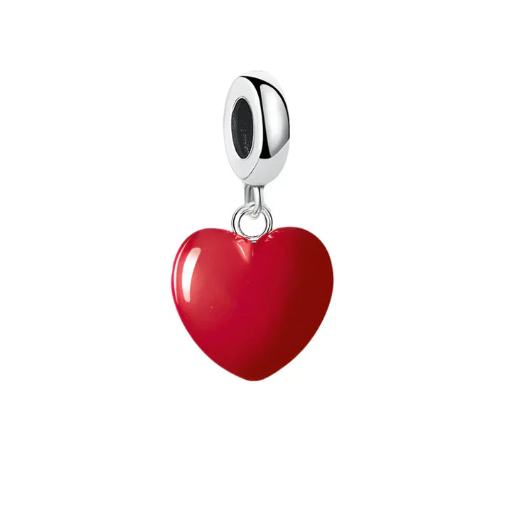 Colgante de corazón rojo