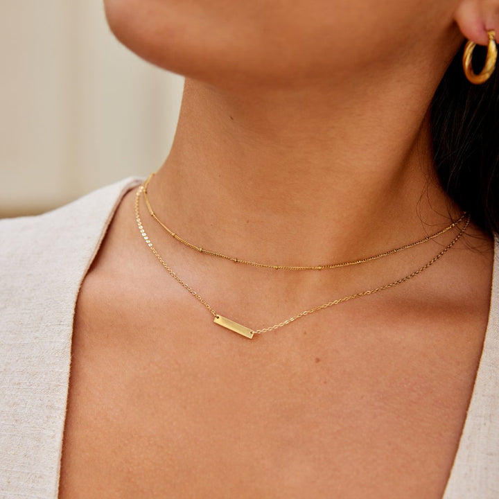 Collar Rina con lingote dorado