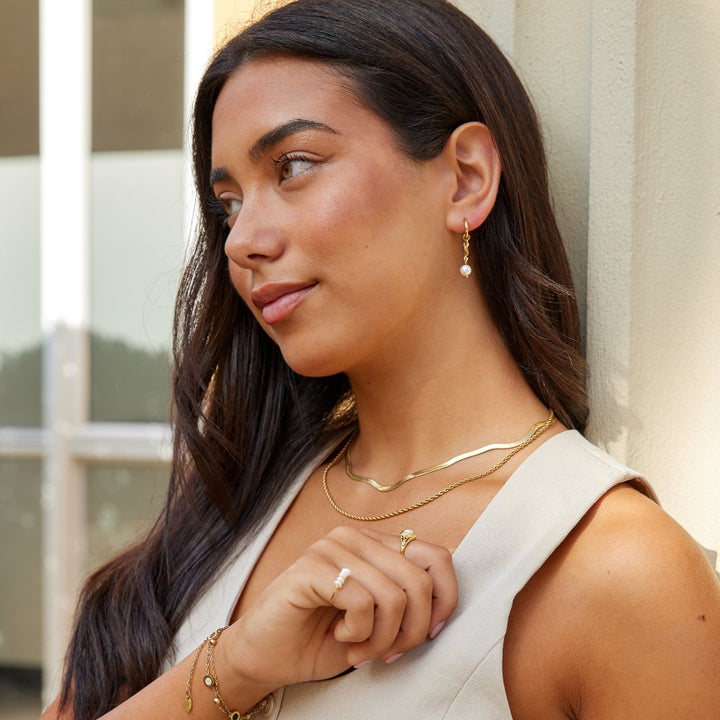 Pendientes Rini con flecos de perlas