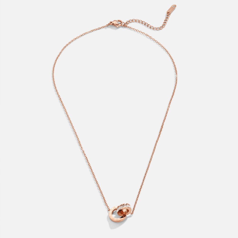 Collar infinito de oro rosa