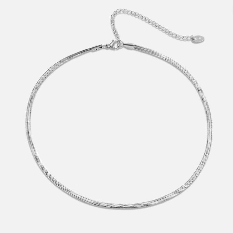 Collar de cadena plateada Sarya