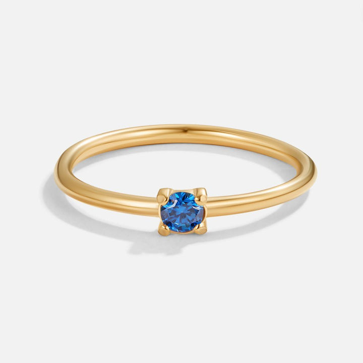Anillo dorado piedra luna piedra 18K