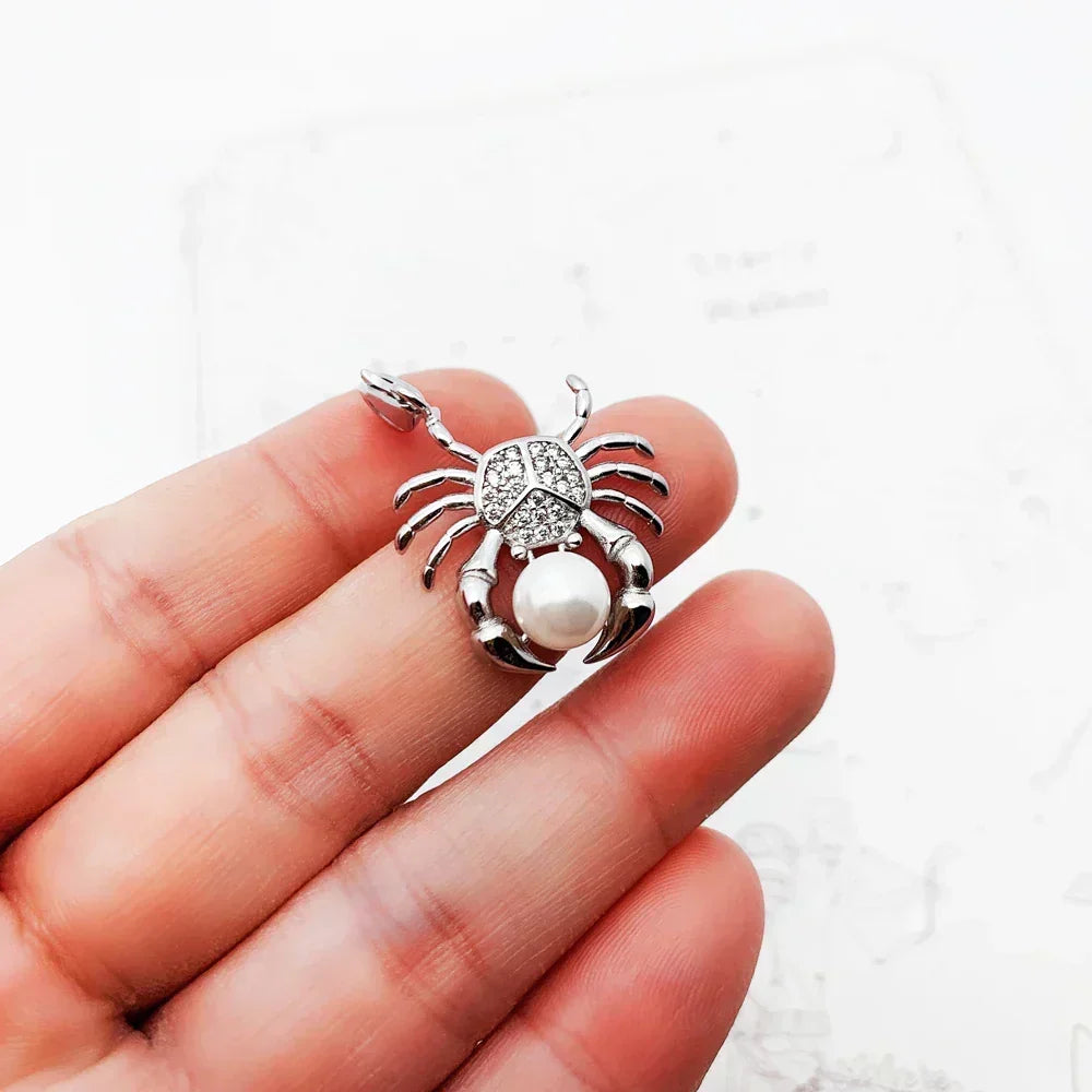 Colgante de plata cangrejo